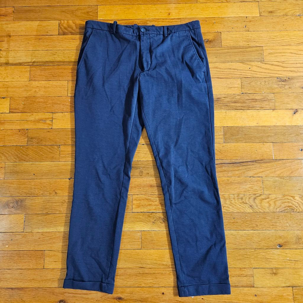 HOSIO Milano Chino Pants Men Size 48 Blue Cotton Blend